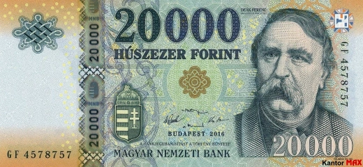 20.000 ungarische Forint 2015 - Vorderseite