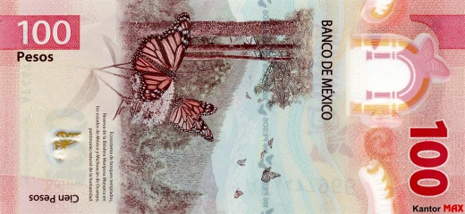 100 peso meksykańskich 2020 rok - tył