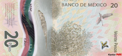 20 peso meksykańskich 2021 rok - tył